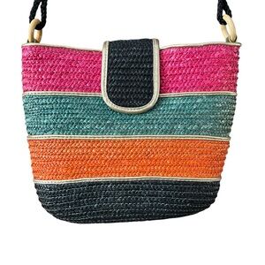 Colorful Striped Women's Shoulder Bag